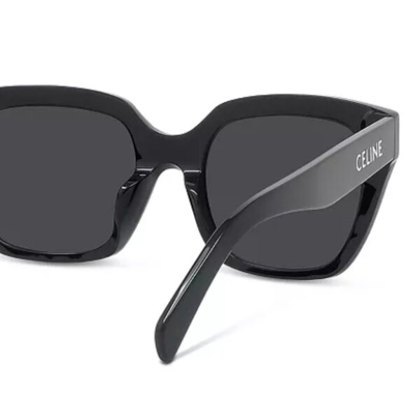 Celine CL40198F Monochroms Square Sunglasses - Black - Picture 4 of 10